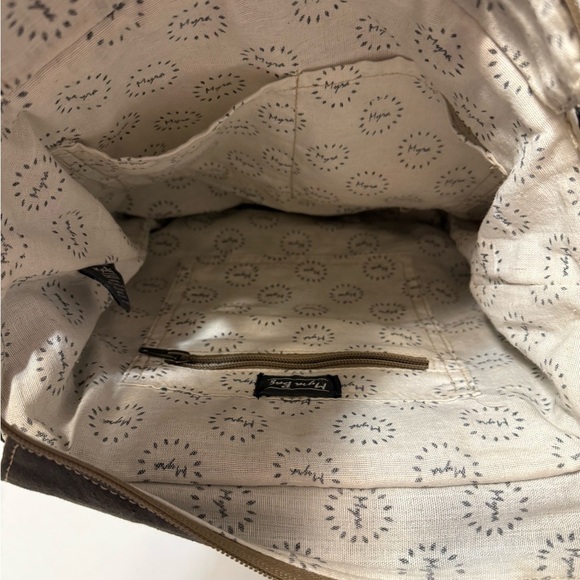 Myra Bag Gray and Tan Geometric Backpack main image 3